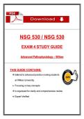 NSG 530 &sol; NSG 530 EXAM 4 STUDY GUIDE Advanced Pathophysiology &ndash; Wilkes