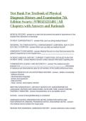 Testbank&colon; Textbook of Physical Diagnosis History and Examination 7th Edition Swartz &vert; 9780323221481 &vert; All Chapters with Answers and Rationales&NewLine;