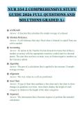 NUR 354 2 COMPREHENSIVE STUDY&NewLine;GUIDE 2026 FULL QUESTIONS AND&NewLine;SOLUTIONS GRADED A&plus;