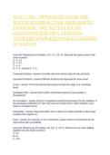 Testbank WGU C784 Applied Healthcare Statistics OA Exam 2026&sol;2027 &vert; Verified Questions & Rationales&NewLine;&NewLine;