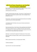 LEO Final Exam Questions and Verified Correct Answers 2026&sol;2027