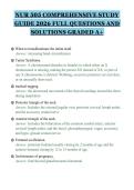 NUR 505 COMPREHENSIVE STUDY&NewLine;GUIDE 2026 FULL QUESTIONS AND&NewLine;SOLUTIONS GRADED A&plus;