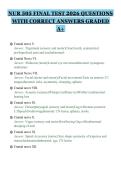 NUR 505 FINAL TEST 2026 QUESTIONS&NewLine;WITH CORRECT ANSWERS GRADED&NewLine;A&plus;
