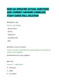NUR 505 UPDATED ACTUAL QUESTIONS&NewLine;AND CORRECT ANSWERS COMPLETE&NewLine;STUDY GUIDE FULL SOLUTION