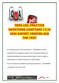 HSPA CHL Chapters 13&ndash;16 Practice Exam &vert; 20&plus; Questions with Answers &vert; OSHA Standards&comma; Workplace Safety&comma; Facility Design & Environmental Controls &vert; Healthcare Sterile Processing Association &lpar;HSPA&rpar;