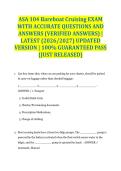 ASA 104 Bareboat Cruising EXAM WITH ACCURATE QUESTIONS AND ANSWERS &lpar;VERIFIED ANSWERS&rpar; &vert; LATEST &lpar;2026&sol;2027&rpar; UPDATED VERSION &vert; 100&percnt; GUARANTEED PASS &lbrace;JUST RELEASED&rcub;