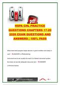HSPA CHL Chapters 17&ndash;20 Practice Exam &vert; 20&plus; Questions with Answers &vert; Instrument Management&comma; Decontamination&comma; Sterilization & Quality Assurance &vert; Healthcare Sterile Processing Association &lpar;HSPA&rpar;