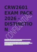 Testbank CRW2601 Exam Pack 2026 &vert; Questions&comma; Answers & Study Guide &ndash; UNISA&NewLine;&NewLine;