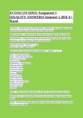 Testbank ECO162 STADIO Assignment 1 &vert; Quality Answers Semester 1 2026 &vert; A&plus; Rated&NewLine;&NewLine;