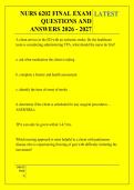 NURS 6202 FINAL EXAM &NewLine;QUESTIONS AND &NewLine;ANSWERS 2026 - 2027