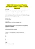 UTAH SFO Benchmark 1 Practice Test Questions and Correct Answers 2026&sol;2027