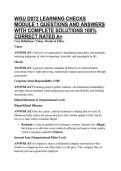 WGU D072 LEARNING CHECKS MODULE 1 QUESTIONS AND ANSWERS WITH COMPLETE SOLUTIONS 100&percnt; CORRECT RATED A&plus;