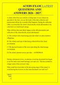 ACEDS EXAM &NewLine;QUESTIONS AND &NewLine;ANSWERS 2026 - 2027