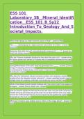 Testbank ESS 101 Lab 3B &vert; Mineral Identification &ndash; ESS 101 B Sp22 Geology Guide&NewLine;&NewLine;