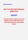 New York Site Safety Manager &lpar;SSM&rpar; Exam Study Guide 2026&ndash;2027 &vert; NYC DOB Construction Safety Prep