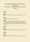 FFA Spanish CREED Practice EXAM&NewLine;Questions&NewLine;and Answers Verified Solutions Latest&NewLine;Update