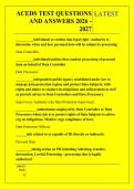 ACEDS TEST QUESTIONS &NewLine;AND ANSWERS 2026 - &NewLine;2027 