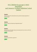 FFA CREED EXAM Questions and&NewLine;Answers Verified Solutions Latest&NewLine;Update