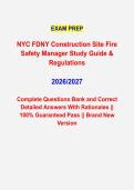 NYC FDNY Construction Site Fire Safety Manager Study Guide 2026&ndash;2027 &vert; CSFSM Exam Prep & Regulations Review