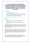 WGU C215 OPERATIONS MANAGEMENT OBJECTIVE ASSESSMENT 2026 LATEST EXAM WITH 200 ACTUAL EXAM QUESTIONS AND CORRECT ANSWERS GRADED A&plus; &sol; WGU C215 OA LATEST EXAM 2026