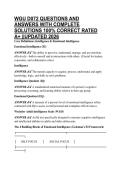 WGU D072 QUESTIONS AND ANSWERS WITH COMPLETE SOLUTIONS 100&percnt; CORRECT RATED A&plus; &vert;&vert;UPDATED 2026