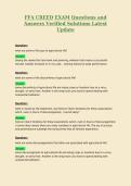 FFA CREED EXAM Questions and&NewLine;Answers Verified Solutions Latest&NewLine;Update