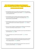 WGU C810 Foundations in Healthcare Data Management &ndash; Western Governors University &lpar;WGU&rpar; &ndash; 2026&sol;2027 Latest Update Complete Study Guide and Assessment Preparation Material