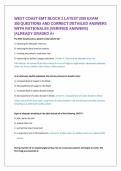 WEST COAST EMT BLOCK 2 LATEST 2026 EXAM 300 QUESTIONS AND CORRECT DETAILED ANSWERS  WITH RATIONALES &lpar;VERIFIED ANSWERS&rpar; &vert;ALREADY GRADED A&plus;