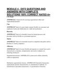 MODULE 4 - D072 QUESTIONS AND ANSWERS WITH COMPLETE SOLUTIONS 100&percnt; CORRECT RATED A&plus;