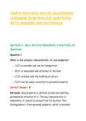 PUERTO RICO REAL ESTATE SALESPERSON &NewLine;LICENSING EXAM PRACTICE QUESTIONS &NewLine;WITH ANSWERS AND RATIONALES