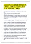 Testbank Mechatronics Updated Exam Study Guide &vert; Questions & Solutions Rated A&NewLine;&NewLine;