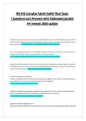 NR 341 Complex Adult Health Final Exam &vert;Questions and Answers with Rationales&vert;graded A&plus;&vert;newest 2026 update