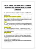 NR 341 Complex Adult Health Exam  1&comma;2&comma;final &vert;Questions and Answers with Rationales&vert;graded A &vert;newest 2026 update package bundle