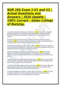 Testbank NUR 265 Exam 1 V1 & V2 &vert; Actual Q&A 2026 Update &vert; 100&percnt; Correct &ndash; Galen&NewLine;&NewLine;