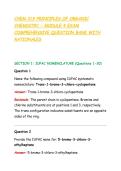 CHEM 219 PRINCIPLES OF ORGANIC &NewLine;CHEMISTRY - MODULE 4 EXAM &NewLine;COMPREHENSIVE QUESTION BANK WITH &NewLine;RATIONALES