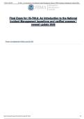 Final Exam for&colon; IS-700&period;b&colon; An Introduction to the National Incident Management &vert;questions and verified answers &vert; newest update 2026
