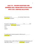 IAAO 101 - REVIEW QUESTIONS AND ANSWERS 2026 &vert; BRAND NEW ACTUAL EXAM WITH 100&percnt; VERIFIED SOLUTIONS