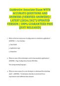 Guidewire Associate Exam WITH ACCURATE QUESTIONS AND ANSWERS &lpar;VERIFIED ANSWERS&rpar; &vert; LATEST &lpar;2026&sol;2027&rpar; UPDATED VERSION &vert; 100&percnt; GUARANTEED PASS &lbrace;JUST RELEASED&rcub;
