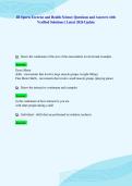IB Sports Exercise and Health Science Questions and Answers with&NewLine;Verified Solutions &vert; Latest 2026 Update