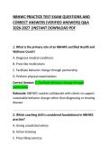 NBHWC Practice Test Exam Questions and Correct Answers &vert; National Board Health & Wellness Coaching Study Guide