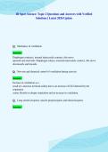 IB Sport Science&colon; Topic 2 Questions and Answers with Verified&NewLine;Solutions &vert; Latest 2026 Update