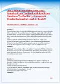 NACC PSW Exam Review 2026&sol;2027 &vert; Complete Exam Test Bank with Real Exam Questions&comma; Verified Correct Answers & Detailed Rationales &vert; Level A&plus; Ready&excl;&excl;