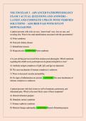 NSG 530 EXAM 3 - ADVANCED PATHOPHYSIOLOGY EXAM 3 ACTUAL QUESTIONS AND ANSWERS - LATEST AND COMPLETE UPDATE WITH VERIFIED SOLUTIONS &ndash; ASSURED PASS WITH ISTANT DOWNLOAD PDF&period;