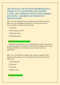NSG 530 EXAM 4 ADVANCED PATHOPHYSIOLOGY &ndash; WILKES ACTUAL QUESTIONS AND ANSWERS - LATEST AND COMPLETE UPDATE WITH VERIFIED SOLUTIONS &ndash; ASSURED PASS WITH ISTANT DOWNLOAD PDF&period;