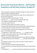 Drivers Ed Final Exam Review &ndash; All Possible Questions and Revised Answers&comma; A&plus; Graded Comprehensive Study Guide