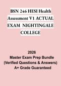BSN 246 HESI Health Assessment V1 &vert; Nightingale College PDF &vert; Study Guide&comma; Practice Questions & Test Bank