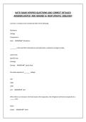 NATE EXAM&vert;VERIFIED QUESTIONS AND CORRECT DETAILED ANSWERS&vert;RATED  AND GRADED A&plus; NEW UPDATE&vert; 2026&sol;2027
