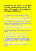Testbank Simucase Colt Vocal Nodules SLP Assessment Transcript 2026 &ndash; Full Dysphonia Evaluation & Recommendations&NewLine;&NewLine;