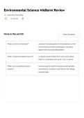 Environmental Science Midterm Review Latest Updated Questions and Answers 2026&period; The Ultimate Study Guide&period; 