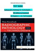 Test Bank for Radiographic Pathology for Technologists &lpar;8th Edition&rpar; by Kowalczyk